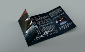 Indesign project: double gatefold Virgin Galactic brochure